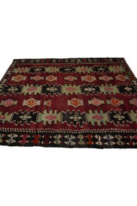 Red Green Turkish Kilim Rug 6x9 Feet  194,270 - Turkish Kilim Rug  $i