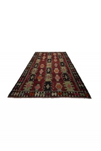 Red Green Turkish Kilim Rug 6x9 Feet  194,270 - Turkish Kilim Rug  $i