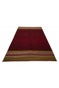 Red Pink Turkish Kilim Rug 5x8 Feet 153,235 - Turkish Kilim Rug  $i