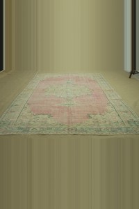 Salmon Pink Oushak Rug 6x9 180,283 - Oushak Rug  $i