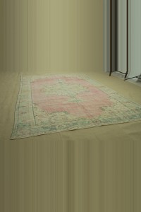 Salmon Pink Oushak Rug 6x9 180,283 - Oushak Rug  $i