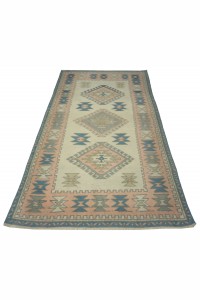 Salmon Pink Turkish Rug 4x7 120,213 - Oushak Rug  $i