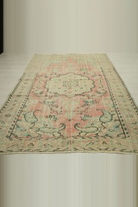 Semi Old Faded Oushak Rug 6x9 184,273 - Oushak Rug  $i