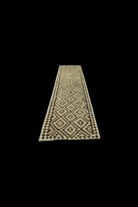 Small Pattern Natural Kilim Runner 3x11 Feet 96,332 - Turkish Rug Runner  $i