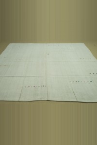 Square Off White Hemp Rug 7x7 213,223 - Turkish Hemp Rug  $i