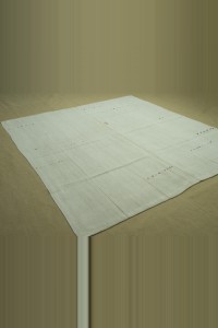 Square Off White Hemp Rug 7x7 213,223 - Turkish Hemp Rug  $i