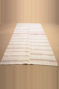 Stripe Pattern Hemp Kilim Rug 5x9 137,270 - Turkish Hemp Rug  $i