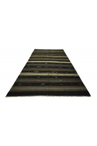 Striped Goat Hair Turkish Kilim Rug 7x12 Feet  212,357 - Goat Hair Rug  $i