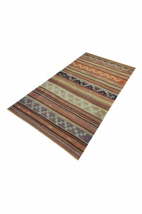 Striped Turkish Area Rug 6x10 168,300 - Turkish Kilim Rug  $i