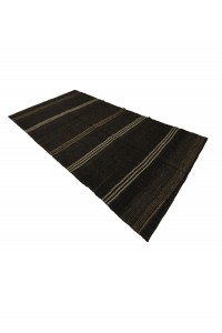 Striped Turkish Kilim Rug 5x10 Feet  163,316 - Goat Hair Rug  $i