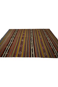 Striped Turkish Kilim Rug 7x10 Feet 197,308 - Turkish Kilim Rug  $i