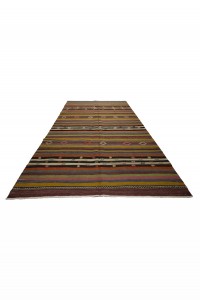 Striped Turkish Kilim Rug 7x10 Feet 197,308 - Turkish Kilim Rug  $i