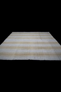 Striped Turkish Kilim Rug 7x11 Feet  222,330 - Grey Turkish Rug  $i