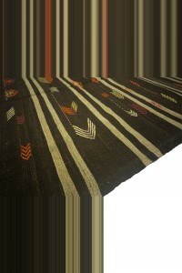 Striped Turkish Natural Rug 6x11 Feet 180,338 - Goat Hair Rug  $i