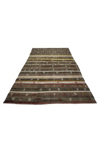 Striped Vintage Turkish Kilim Rug 7x9 196,288 - Turkish Kilim Rug  $i