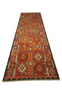 Tribal Turkish Kilim Rug Runner 3x11 Feet 95,336 - Turkish Rug Runner  $i