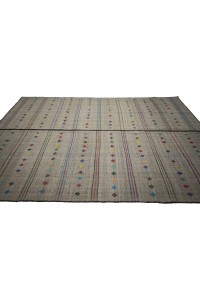 Turkish Gray Kilim Rug 7x10 Feet 202,308 - Grey Turkish Rug  $i