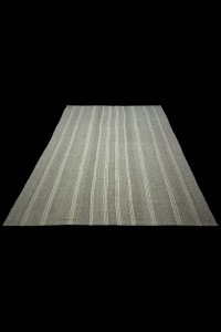 Turkish Striped Kilim Rug 6x8 Feet 176,230 - Grey Turkish Rug  $i