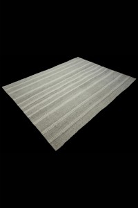 Turkish Striped Kilim Rug 6x8 Feet 176,230 - Grey Turkish Rug  $i