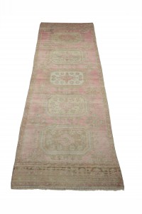 Vintage Oushak Runner Rug 3x12 Feet 93,357 - Turkish Rug Runner  $i