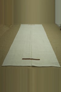 White Turkish Organic Hemp Kilim Rug 5x11 Feet  158,343 - Turkish Hemp Rug  $i