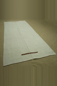 White Turkish Organic Hemp Kilim Rug 5x11 Feet  158,343 - Turkish Hemp Rug  $i