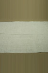 White Turkish Organic Hemp Kilim Rug 5x11 Feet  158,343 - Turkish Hemp Rug  $i