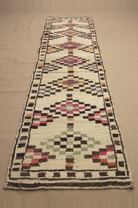 Wool Herki Rug Runner 80,333 - Turkish Rug Runner  $i