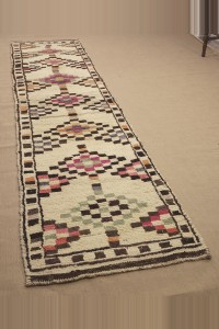 Wool Herki Rug Runner 80,333 - Turkish Rug Runner  $i