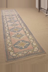 Wool Oushak Rug Runner,3x12 92,360 - Turkish Rug Runner  $i