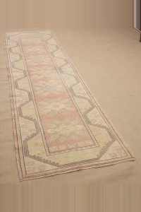 Wool Oushak Rug Runner,3x9 78,285 - Turkish Rug Runner  $i