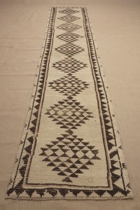 Wool Woven Ethnic Rug Runner,2,5x12,5. 73,378 - Turkish Rug Runner  $i